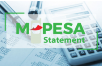 Text image displaying the words 'Mpesa statement'