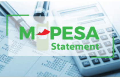 Text image displaying the words 'Mpesa statement'