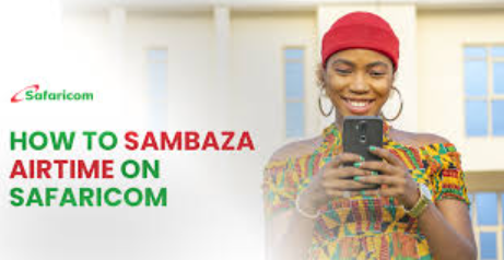 Text image displaying the words 'How to Sambaza Safaricom Credit'