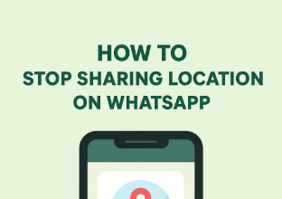 Text image displaying the words 'How to Stop Sharing Location on WhatsApp