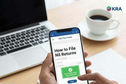 Text image displaying the words 'How to File Nil Returns in Kenya'
