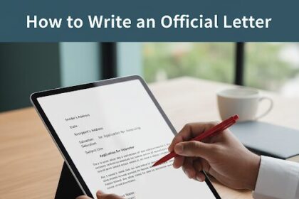 An image showing How to Write an Official Letter