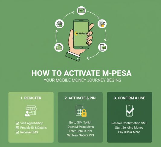 An image showing How to Activate M-Pesa