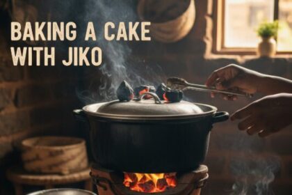 An image showing How to Bake a Cake Using a Jiko